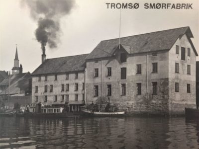 Tromsø Smørfabrikk på Strandtorget i Tromsø, kjøpt av Pellerin i 1929.